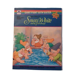 1993 Disney Snow White Paint with Water Activity Book Golden Vintage New